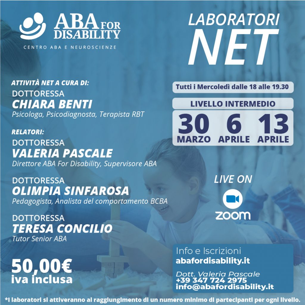 Locandina laboratori NET - Livelli intermedio