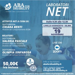 Locandina laboratori NET Novembre 2022 - Livello avanzato