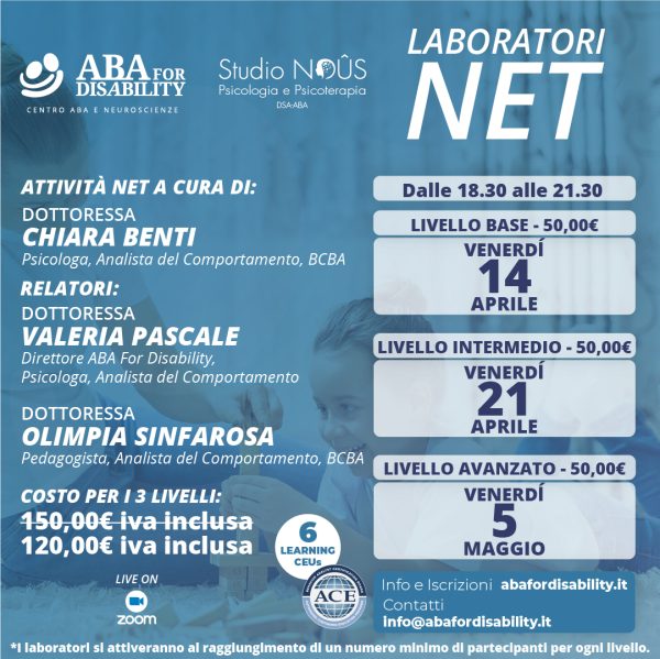 Locandina laboratori NET APRILE-MAGGIO 2023 2023 - 3 Livelli completi ufficiale