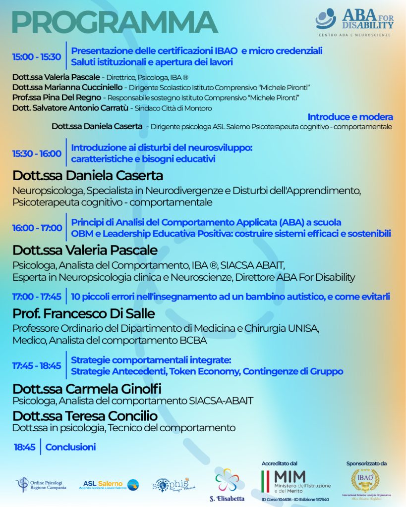 ABA a Scuola - Montoro Programma