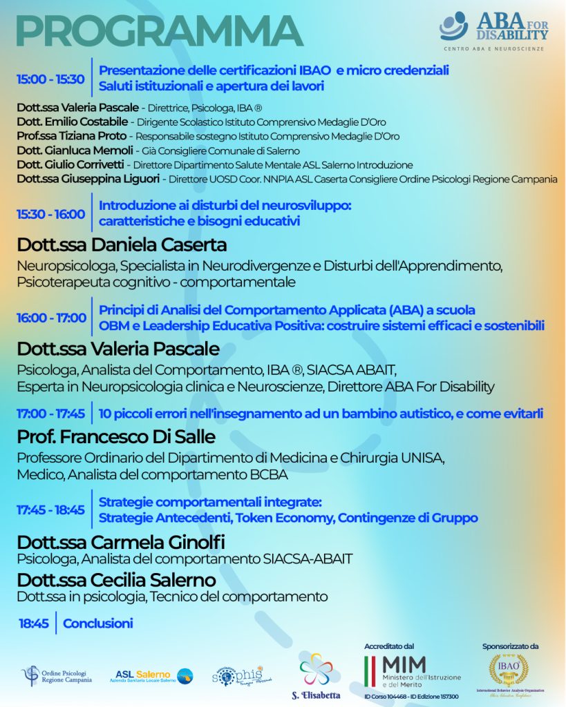 ABA a Scuola - Salerno Programma
